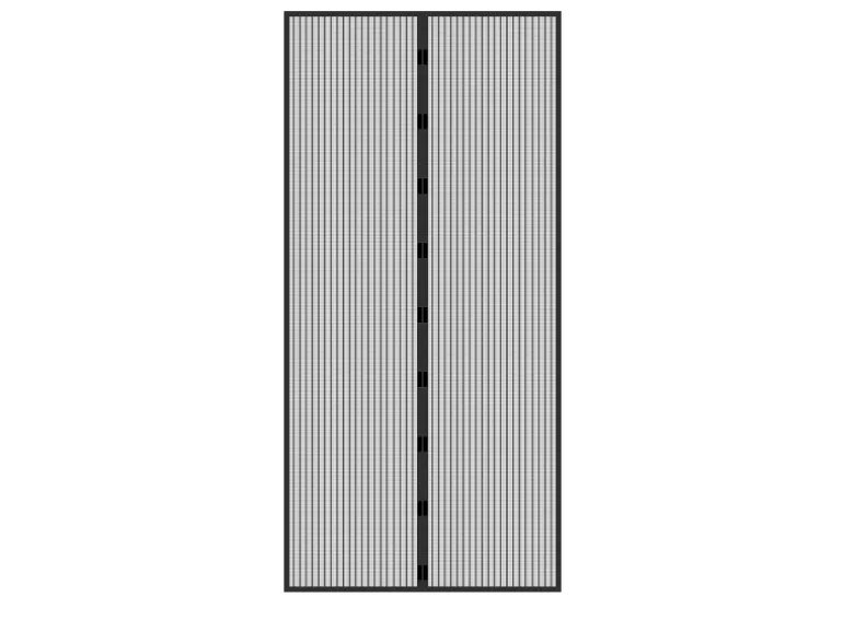 ECD Germany Fliegengitter Tür Insektenschutz Schwarz 100 x 210 cm Klebmontage