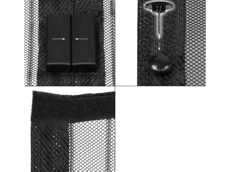 ECD Germany Fliegengitter Tür Insektenschutz Schwarz 100 x 210 cm Klebmontage