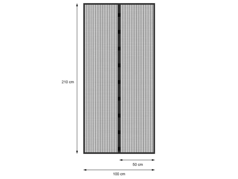ECD Germany Fliegengitter Tür Insektenschutz Schwarz 100 x 210 cm Klebmontage