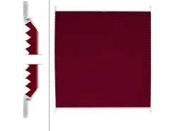 ECD Germany Plissee Klemmfix ohne Bohren 55x200 cm Bordeaux Blickdicht Faltrollo