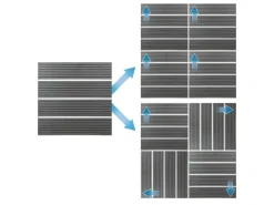 ECD Germany WPC Terrassenfliesen 30x30 cm 55er Spar Set Anthrazit in Holzoptik