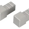Ecke Quadrat-Abschlussprofil Alu eloxiert Silbermatt 12 mm (2 Stk.)