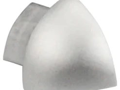 Ecke Viertelkreis-Abschlussprofil Alu eloxiert Silber matt 8 mm (2 Stk.)