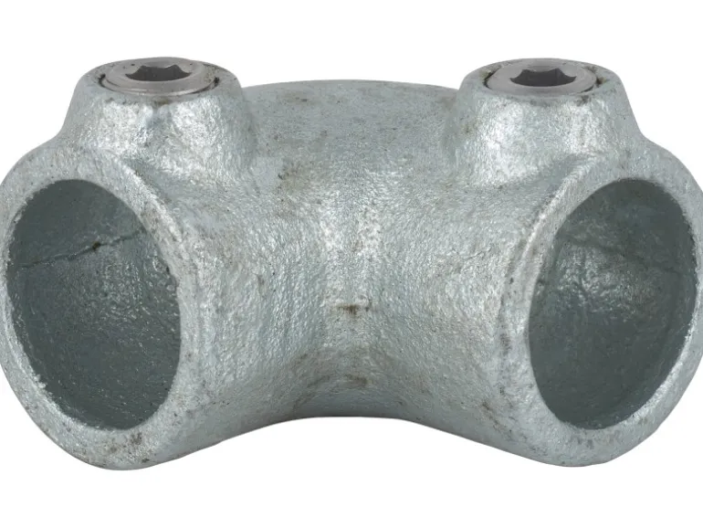 Eckstück 90° Silber verzinkt für Stahlrohr Ø 2,7 cm