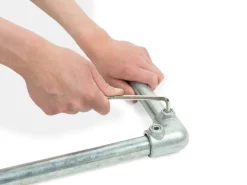 Eckstück 90° Silber verzinkt für Stahlrohr Ø 2,7 cm