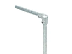 Eckstück 90° Silber verzinkt für Stahlrohr Ø 2,7 cm