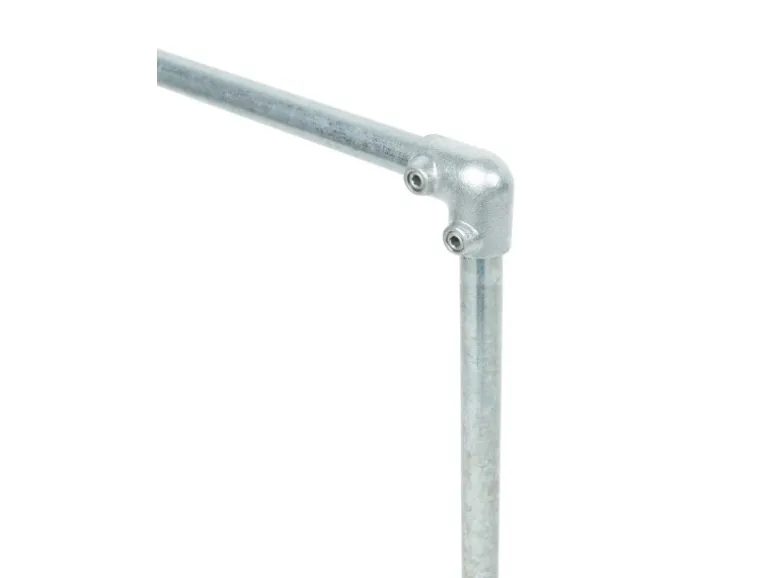 Eckstück 90° Silber verzinkt für Stahlrohr Ø 2,7 cm