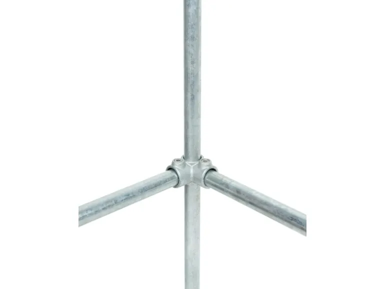 Eckstück Durchgehend 90° Silber verzinkt für Stahlrohr Ø 2,7 cm