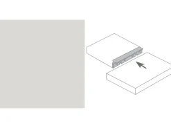 Eckverbindungsleiste 60 cm Silber