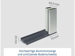EcoStar Haustür Isopro IP 810S Terrabraun 110 cm x 210 cm DIN L