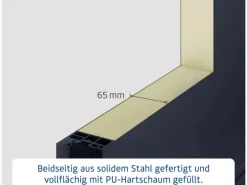 EcoStar Haustür Isopro IP 810S Dark Oak 110 cm x 210 cm DIN L