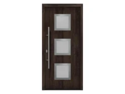 EcoStar Haustür Isopro IP 810S Eiche Dunkel 110 cm x 210 cm DIN L