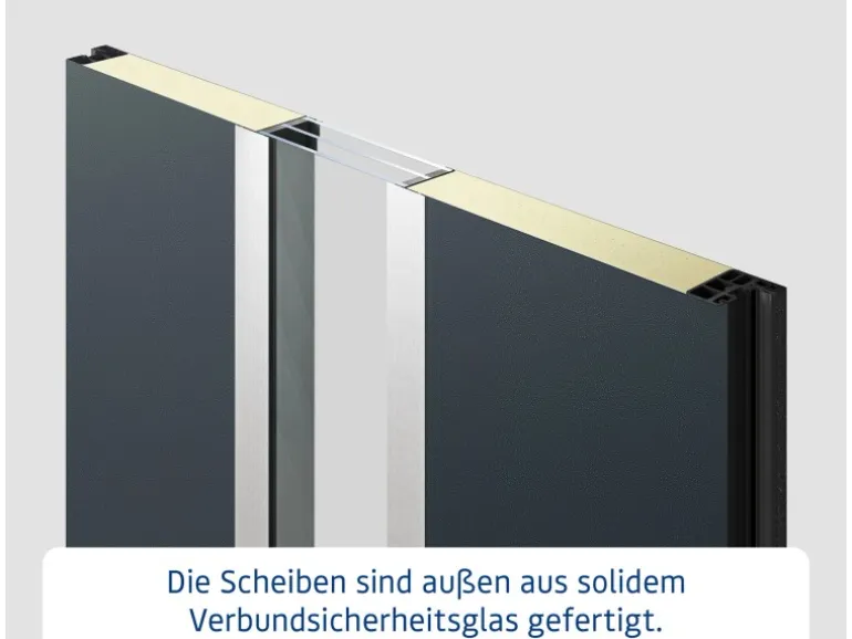 EcoStar Haustür Isopro IP 810S Eiche Dunkel 110 cm x 210 cm DIN L