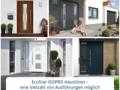 EcoStar Haustür Isopro IP 410S Anthrazitgrau 110 cm x 210 cm DIN R