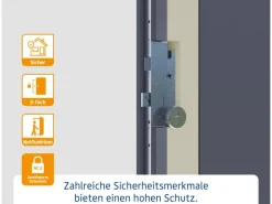 EcoStar Haustür Isopro Secur IPS 410S Terrabraun 110 cm x 210 cm DIN R