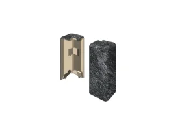 Egger Außenecke Kubisch 6 cm Stein Schwarz 2 Stück