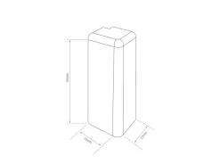 Egger Außenecke Kubisch 6 cm Stein Schwarz 2 Stück