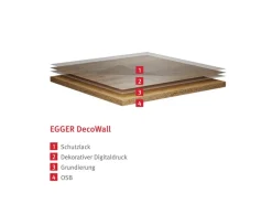 Egger Decowall Wandverkleidung DO009 Esbjerg 1.250 x 660 x 12 mm Hellbraun