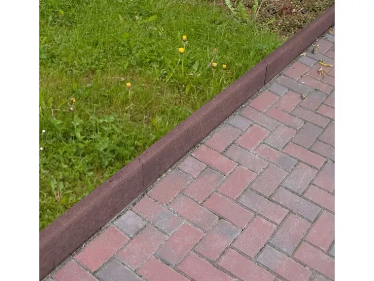 EHL Rasenkantenstein Anthrazit mini abgerundet 50 cm x 15 cm x 5 cm