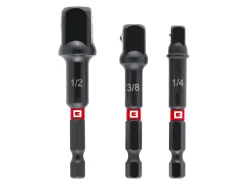 Einhell Impact Steckschlüssel Adapter-Set mit 1/4" E 6.3 Schaft 3-teilig