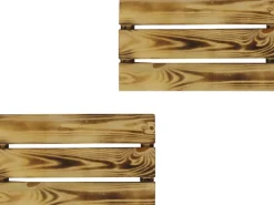 Einlegeboden für Holzkisten 2 Stück Kiefer geflammt