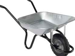 Einrad-Schubkarre 90 l Muldenvolumen verzinkt Gestell 32 mm