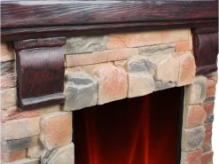 EL Fuego Elektrokamin Kitzbühel Stein mit Heizung 1,8 kW