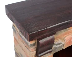 EL Fuego Elektrokamin Kitzbühel Stein mit Heizung 1,8 kW