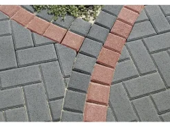 Endstein zu Rechteck-Pflaster Beton Rot 10 cm x 10 cm x 6 cm