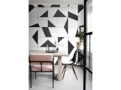 ESTAhome Fototapete Fliesenmuster Schwarz-Weiß 200 x 279 cm 158908