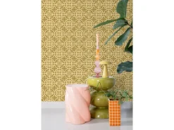 ESTAhome Tapete Abgenutzte Fliesen Olivgrün 50 X 900 Cm - 131479