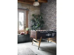 ESTAhome Tapete Stein-Optik Blau und Braun 53 cm x 10.05 m