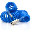 eyepower 7.5 m Druckluftschlauch 1/4" Spiralförmig 10 Bar in Blau