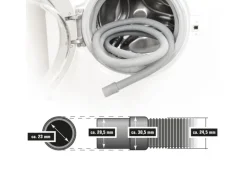 eyepower Ablaufschlauch für Waschmaschinen und Spülmaschinen 3 m