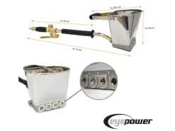 eyepower Druckluft Putzwerfer und Putzpistole für Wände Silberfarben