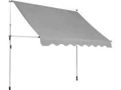 Fallarmmarkise 2,5x1,5m Silbergrau