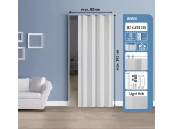 Falttür 82 cm x 203 cm Esche Weiß