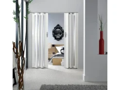 Falttür Larya Glas Weiß glänzend 84 cm x 205 cm