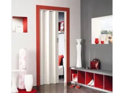 Falttür Spacy Dekor Weiß glänzend 84 cm x 205 cm