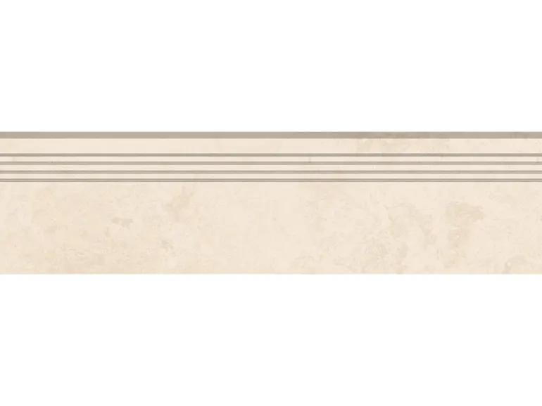 Feinsteinzeug Trittstufe Massa Ivory glasiert matt rektifiziert 30 x 120 cm