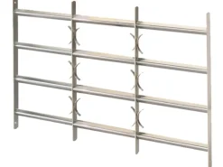 Fenstergitter Amsterdam Ausziehbar Blau Verzinkt 600 mm x 500-650 mm