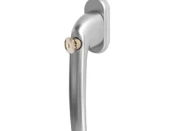 Fenstergriff Dreh und Kipp Abschließbar Alu Silber