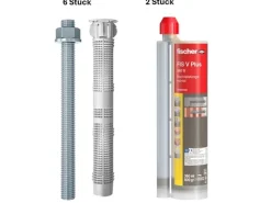 Fischer Montageset für 2-schaliges Mauerwerk 6 Befestigungspunkte