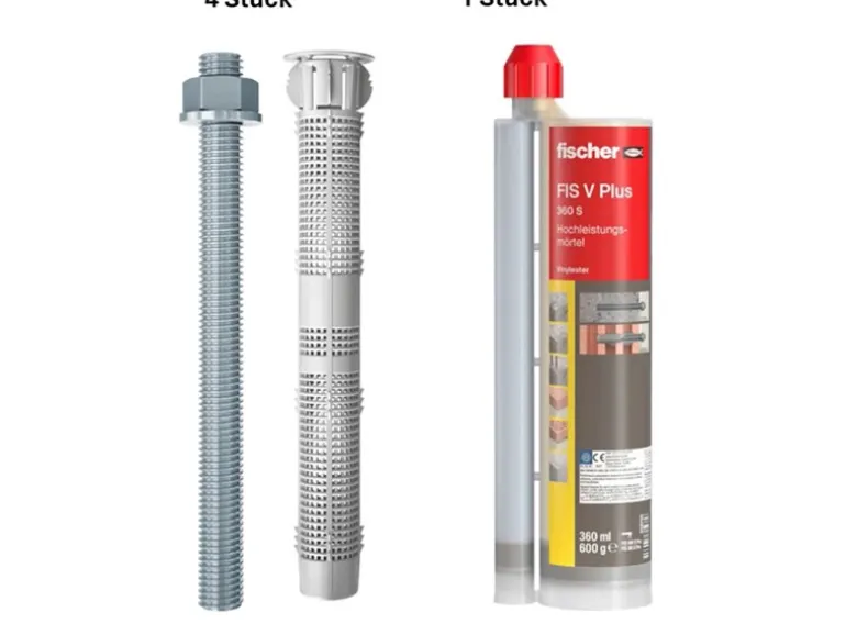 Fischer Montageset für 2-schaliges Mauerwerk 4 Befestigungspunkte