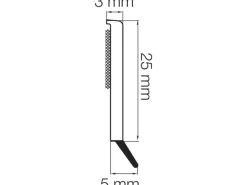 Flachleiste mit Lippe selbstklebend 40 x 2,5 mm Nutzlänge 217,5 cm Weiß