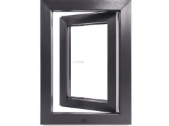 Framelux Kunststofffenster Proline Anthrazit 3-Fach Verglasung 600 x 900 mm Linksanschlag