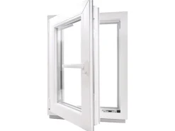 Framelux Kunststofffenster Proline Weiß 2-Fach Verglasung 500 x 600 mm Rechtsanschlag