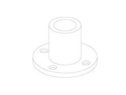 Fußplatte Rund Schwarz matt für Stahlrohr Ø 2,7 cm