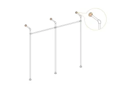 Fußplatte Rund Schwarz matt für Stahlrohr Ø 2,7 cm