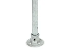 Fußplatte Rund Silber verzinkt für Stahlrohr Ø 2,7 cm